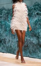 Moda Operandi Ralph & Russo Feathered Tulle Mini Dress
