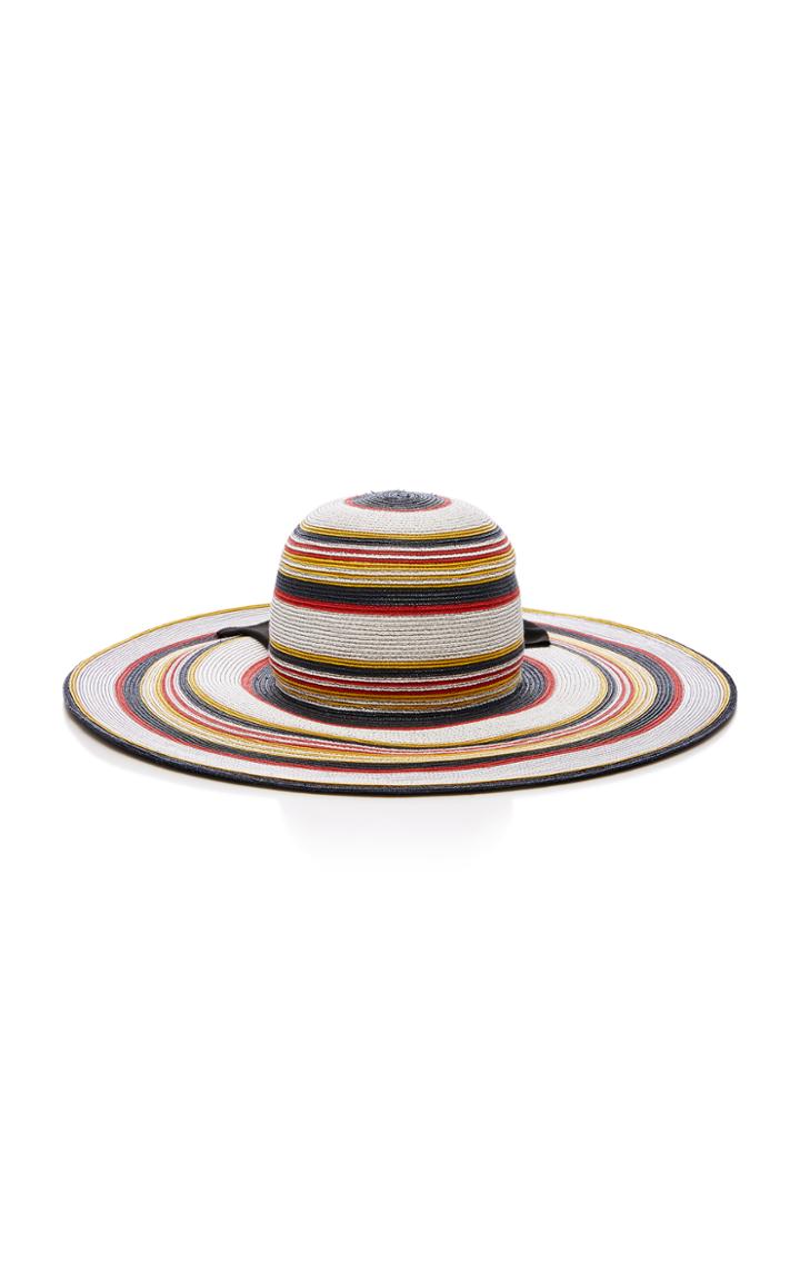 Yestadt Millinery Martinique Striped Straw Sunhat