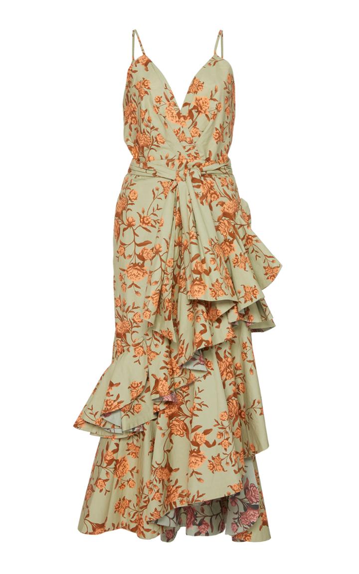 Johanna Ortiz Rhapsodie Oriental Floral Cotton-poplin Dress