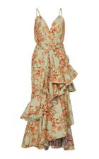 Johanna Ortiz Rhapsodie Oriental Floral Cotton-poplin Dress