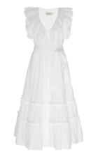 Temperley London Tamara Ruffled Voile Midi Dress