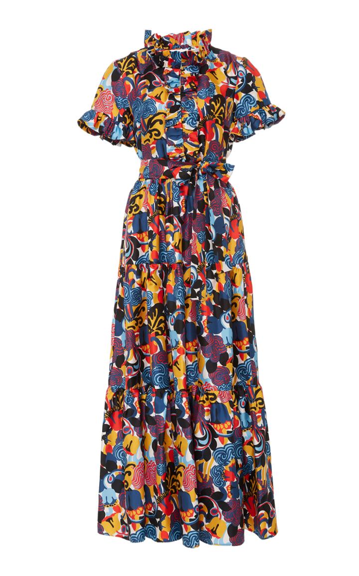 La Doublej Long And Sassy Ruffled Cotton Dress