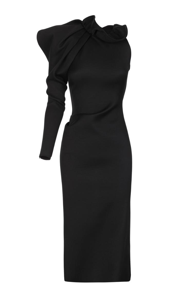 Maticevski Plumeria One Shoulder Midi Dress