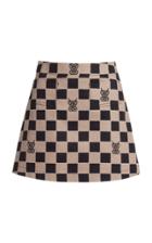 Moda Operandi Giambattista Valli Chess Cotton Mini Skirt