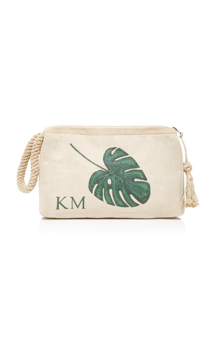 Rae Feather Ladybird Leaf Monogram Canvas Clutch