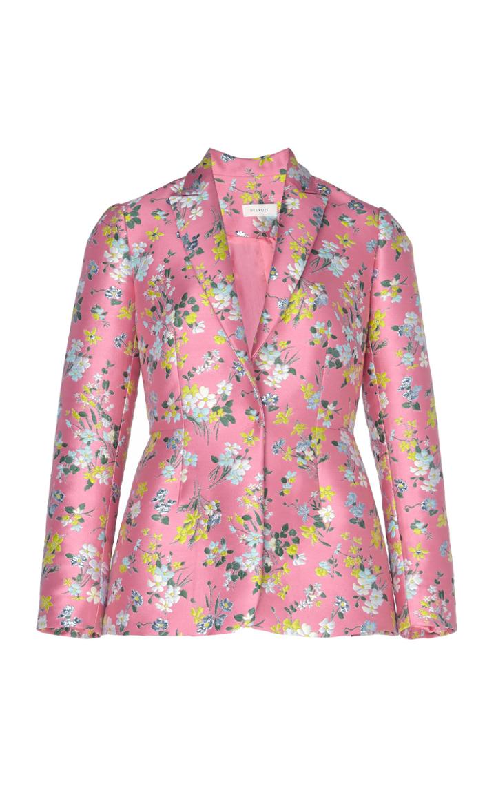 Delpozo Floral Jacquard Blazer
