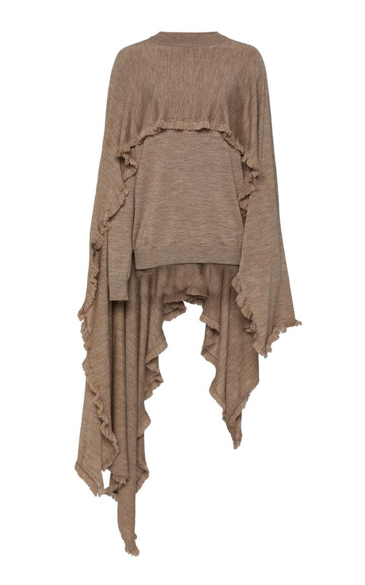 Deveaux Frayed Cape Crew