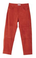 Rodebjer Eszti Cropped Suede-effect Straight-leg Pants