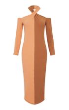 Moda Operandi Bassike Two-tone Ribbed Organic Cotton Midi Dress