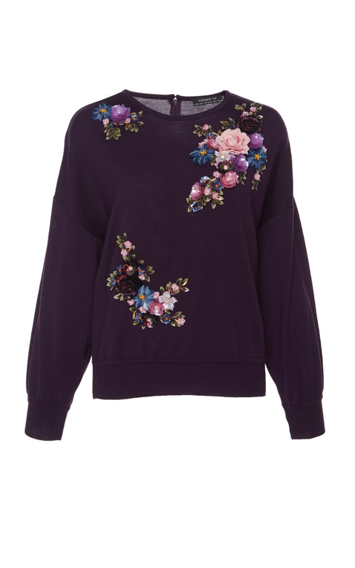 Andrew Gn Embellished Knit Top