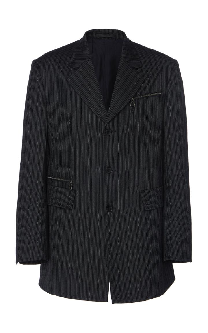 Salvatore Ferragamo Striped Wool Blazer