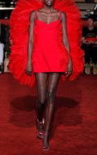 Christian Siriano Ruffle Back Mini Dress