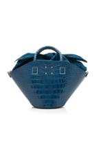 Trademark Small Basket Bag With Embossed Croc
