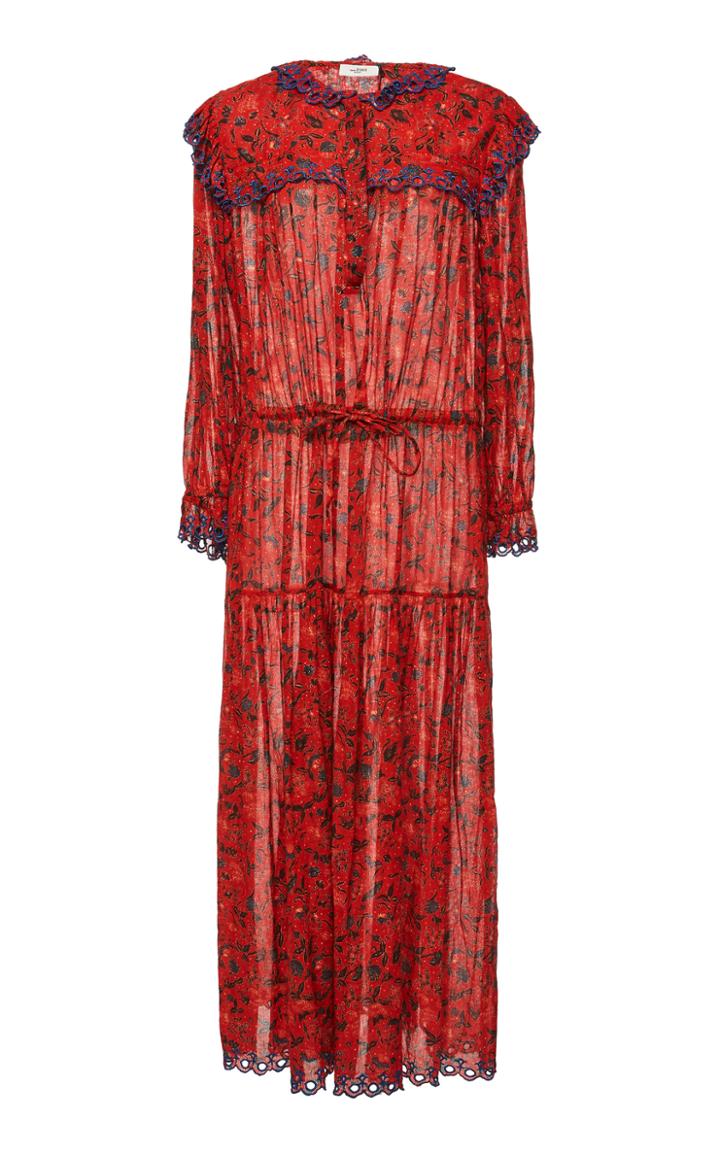 Isabel Marant Toile Eina Ruffled Floral-print Cotton-voile Maxi Dress