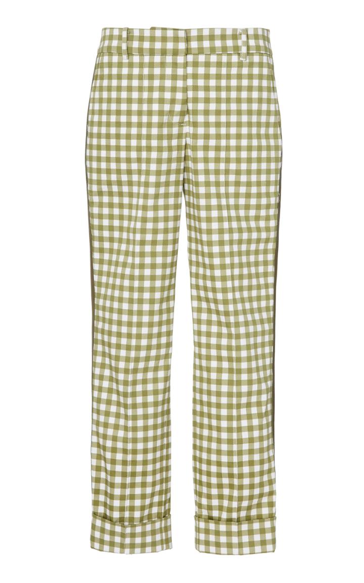 Silvia Tcherassi Gingham-patterned Garmet Cropped Pants