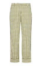 Silvia Tcherassi Gingham-patterned Garmet Cropped Pants
