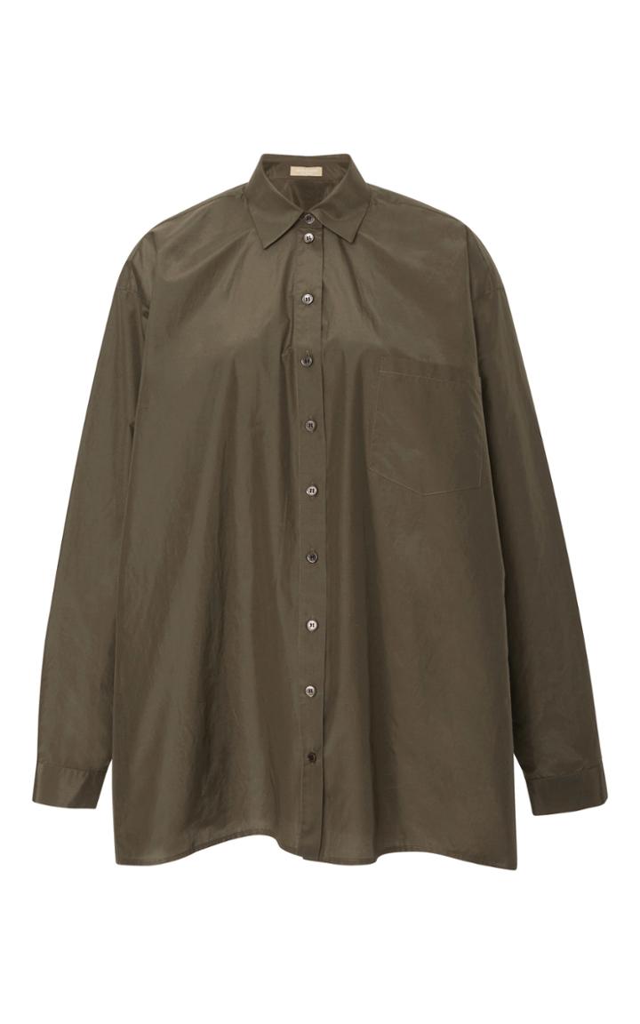 Michael Kors Collection Oversized Silk Taffeta Shirt