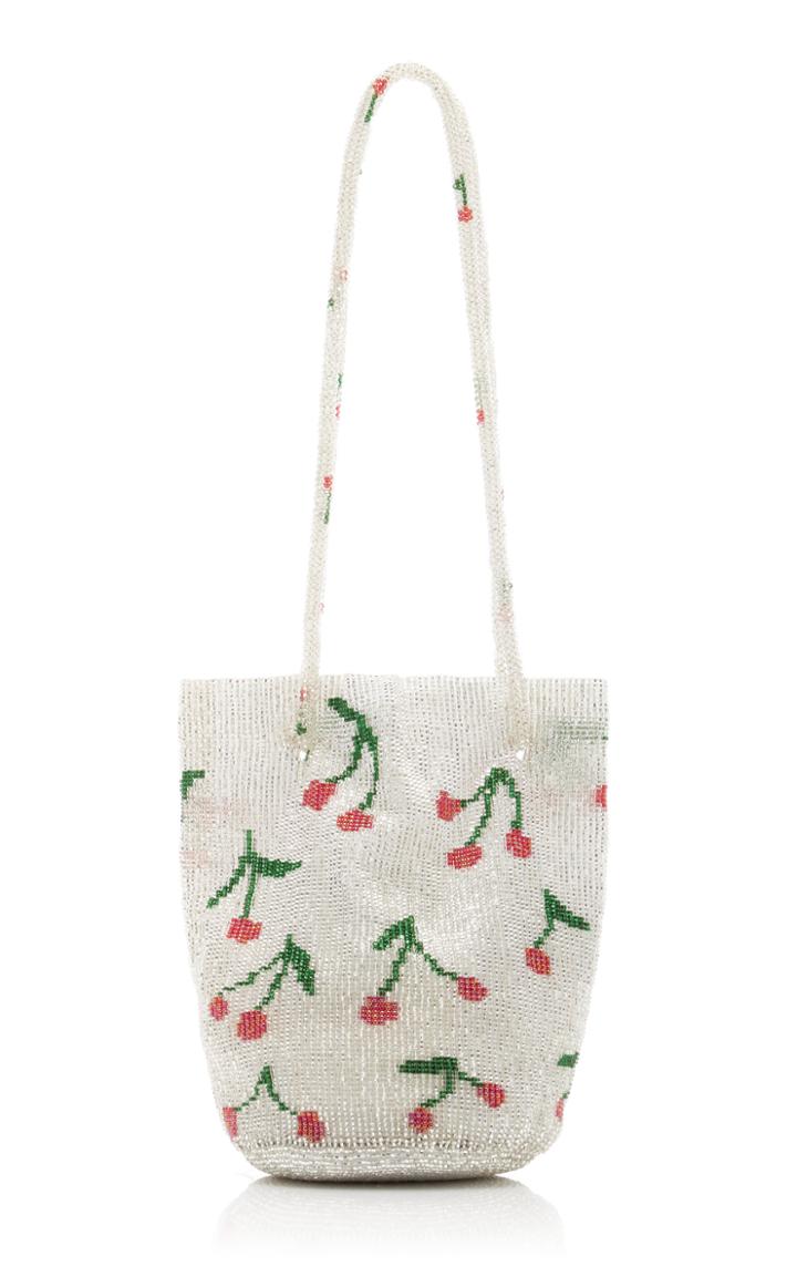 Moda Operandi M2malletier Pura Utz X M2malletier Hand-beaded Cherry Top Handle Bag