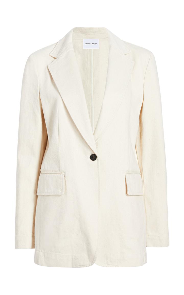 Moda Operandi Michelle Waugh The Dixie Oversized Shoulder Blazer Size: 0