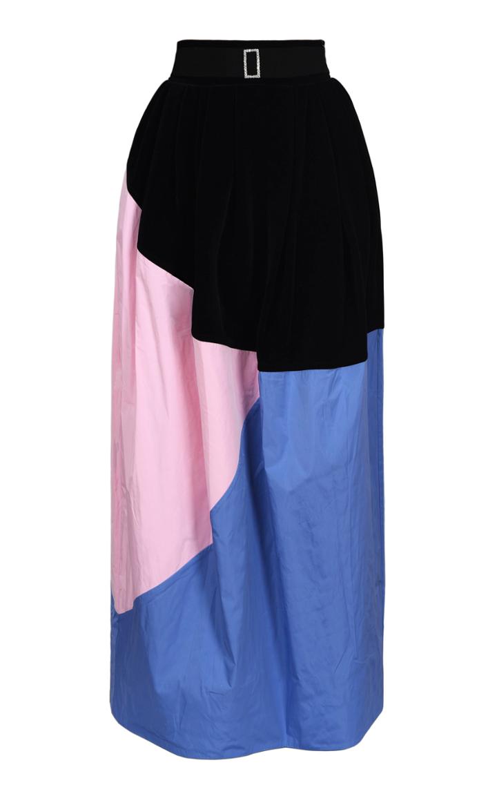 George Keburia Mixed Media Maxi Skirt