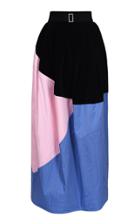 George Keburia Mixed Media Maxi Skirt