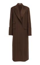 Emilia Wickstead Maxine Virgin Wool Gabardine Peaked Lapel Coat