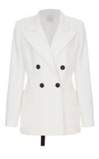 Elenareva White Double Breasted Blazer