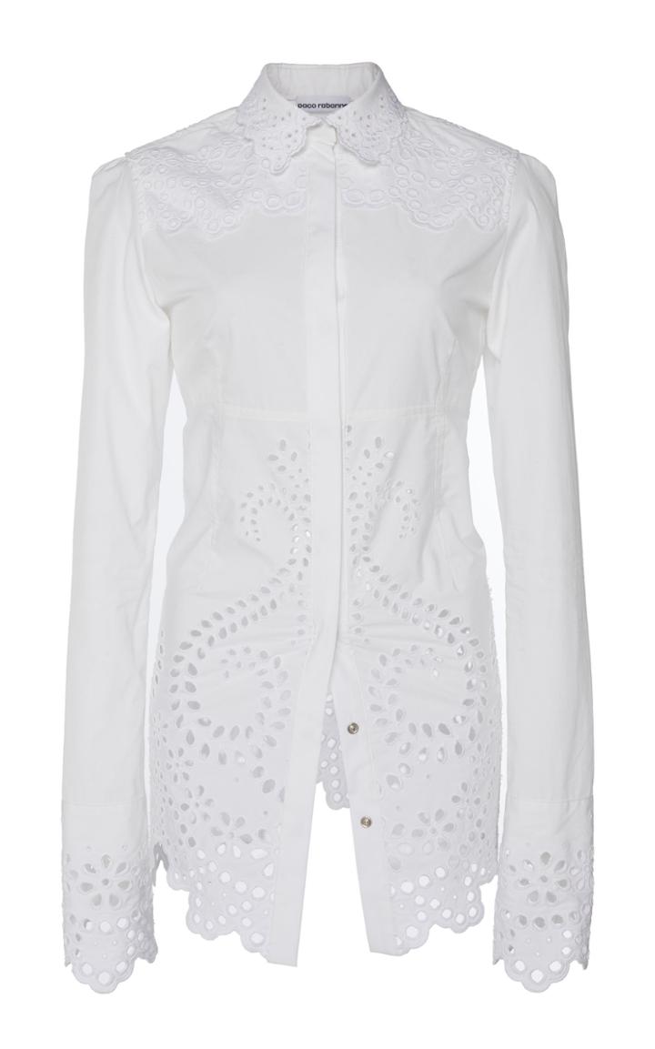 Paco Rabanne Broderie Anglaise Cotton-poplin Shirt