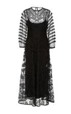 Red Valentino Three Quarter Sleeve Tulle And Organza Dress