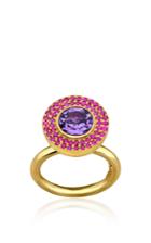 Elena Votsi Cyclos Ring With Rubies And Amethyst