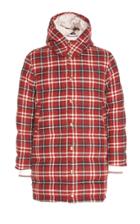Thom Browne Downfilled Snap Front Detachable Hood Coat