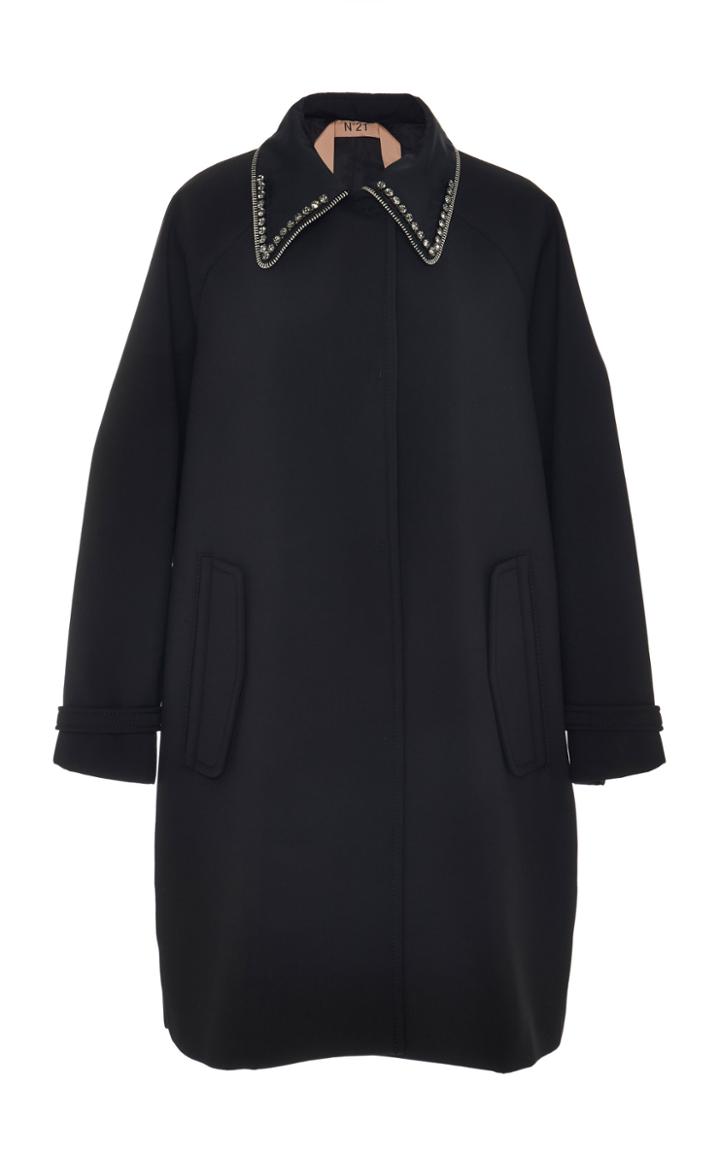 N 21 N&deg;21 Alberta Wool-blend Embroidered Coat