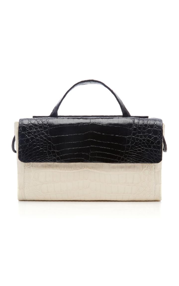 Nancy Gonzalez Hollie Two-tone Crocodile Top Handle Bag