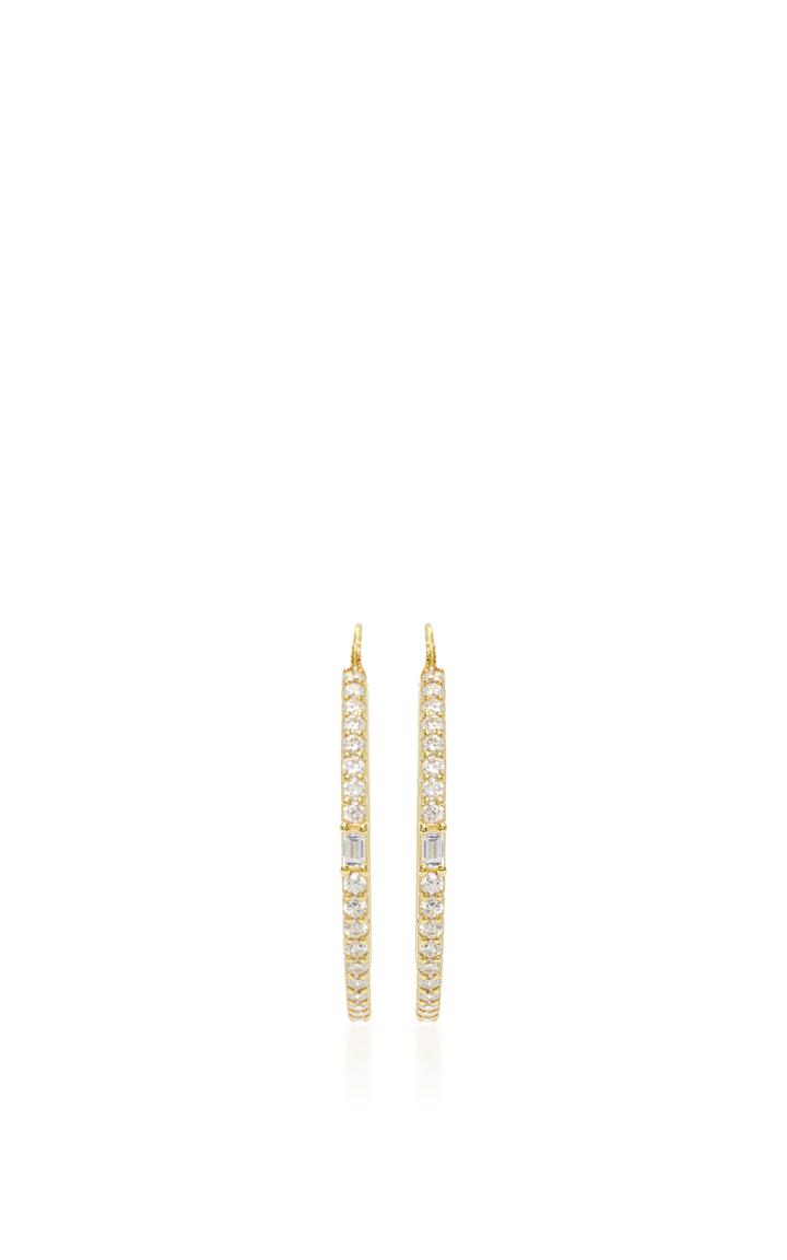 Ila Maneva 14k Gold Diamond Hoop Earrings