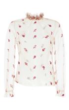 Luisa Beccaria Tulle Embroidered Blouse