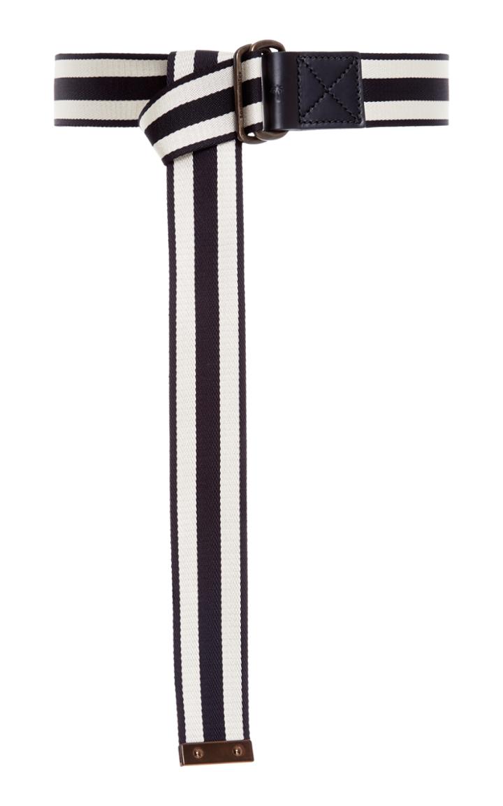 Tomas Maier Black & White Nylon Belt