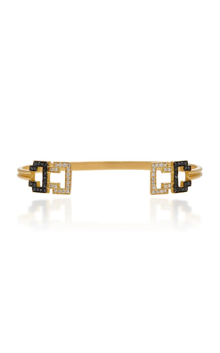 Doryn Wallach Diamond Greek Key Cuff