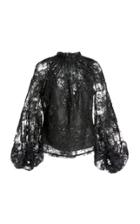 Moda Operandi Unttld Lolita Balloon-sleeve Beaded Lace Top