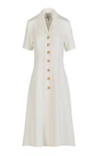 Giuliva Heritage Collection Giulia Buttoned Silk Midi Dress
