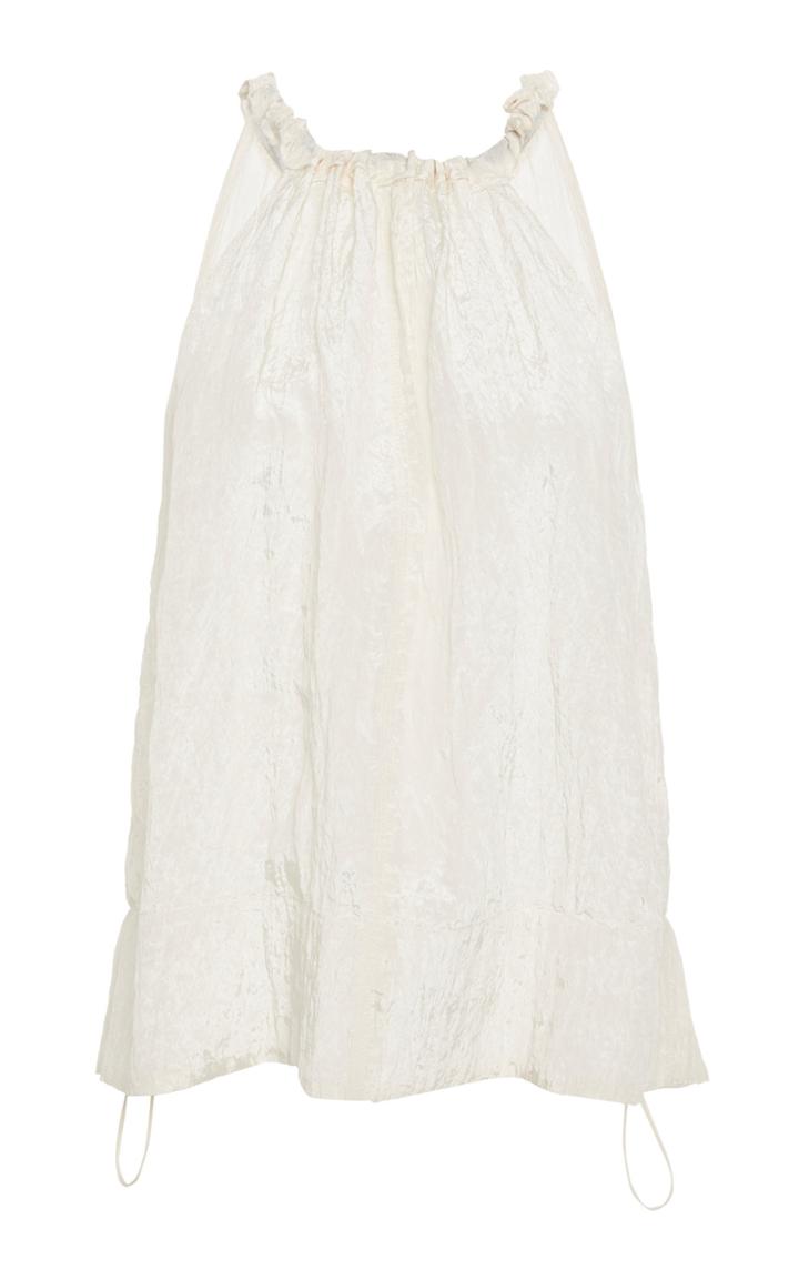 Moda Operandi Proenza Schouler Pswl Crinkle Satin Sleeveless Tie Back Tank Size: 2