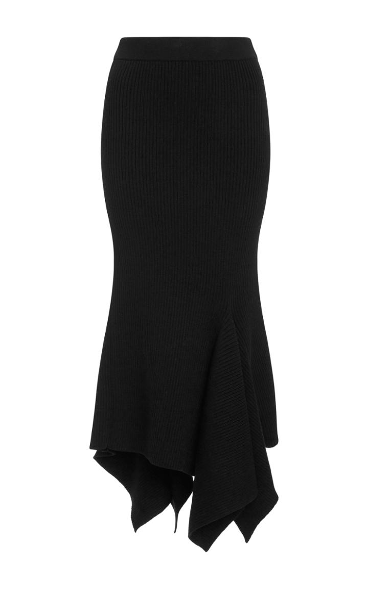 Michael Kors Collection Hankerchief Hem Merino Skirt