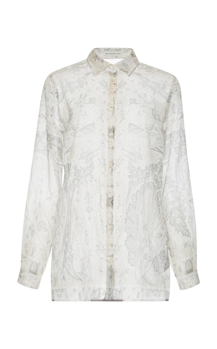 Etro Printed Long Sleeve Blouse