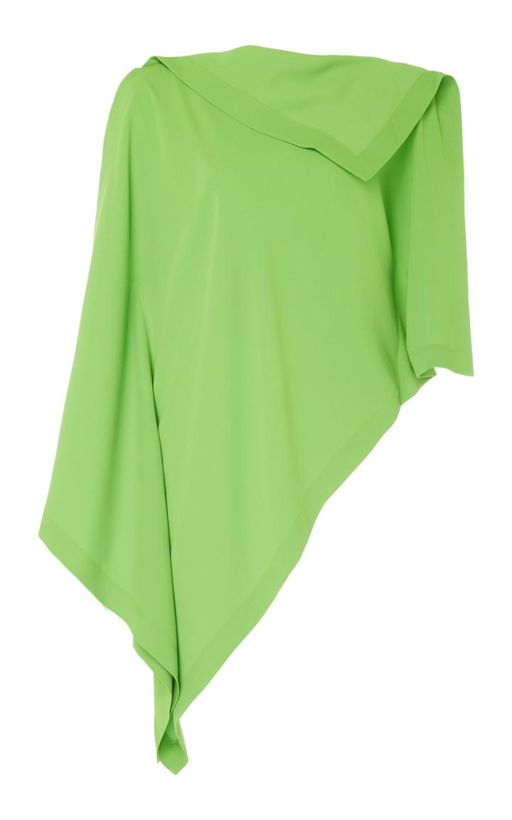 Mm6 Asymmetrical Draped Crepe Top