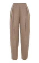 Moda Operandi Agnona Pleated Wool-cashmere Straight-leg Pants