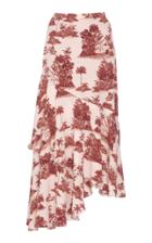 Johanna Ortiz Gorgora Island Ruffled Silk Midi Skirt