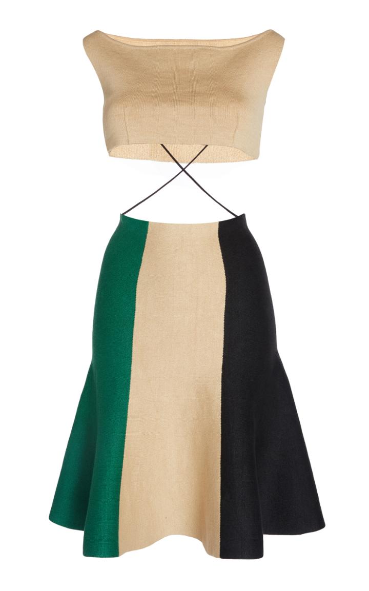 Jw Anderson Rustic Tricolor Dress