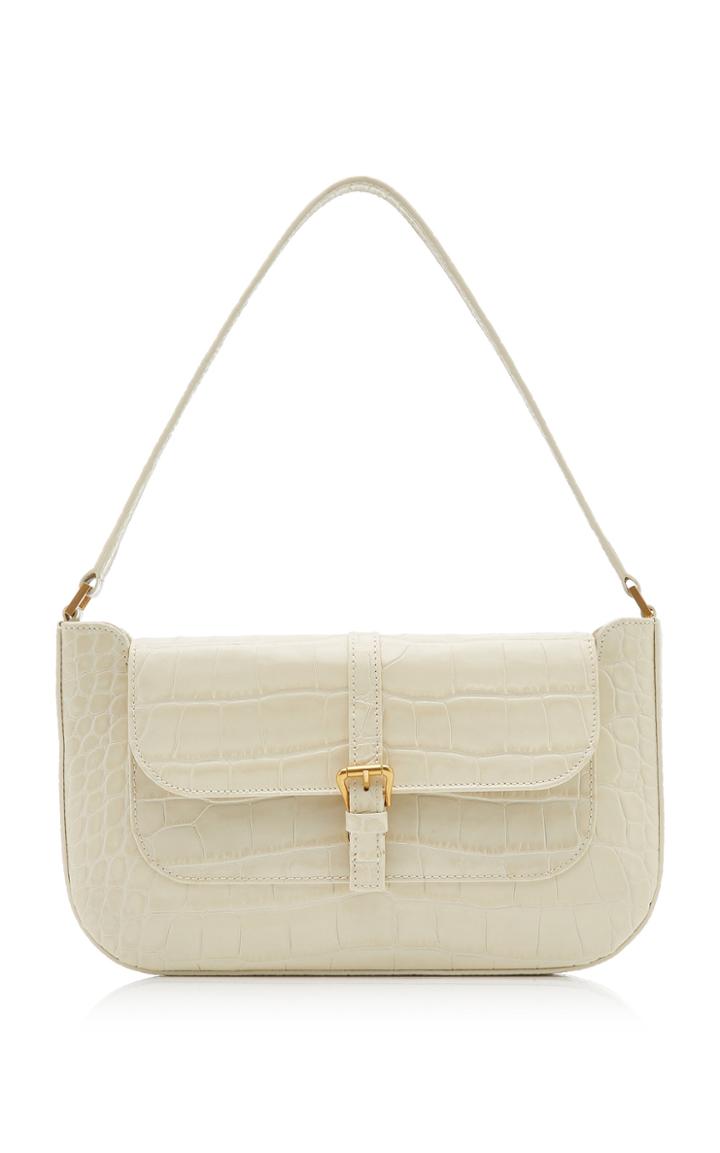 By Far Miranda Croc-embossed Leather Shoulder Bag