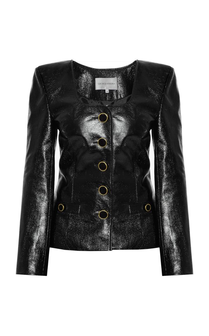 Moda Operandi George Keburia Faux-leather Blazer Size: S