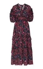 Moda Operandi Ulla Johnson Amora Floral-print Cotton-blend Midi Dress Size: 12