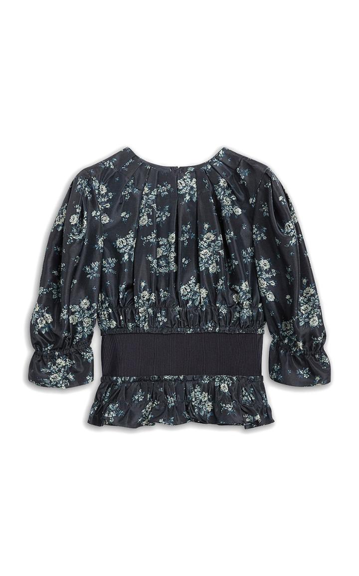 Moda Operandi Brock Collection Soriana Floral Silk Top